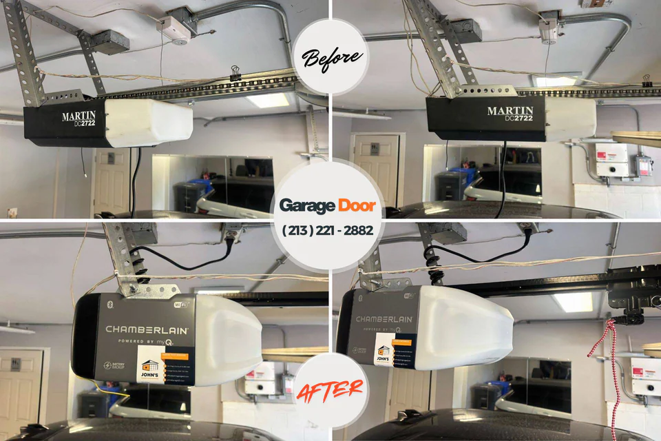 Before and after: garage door repair Palermo, NJ